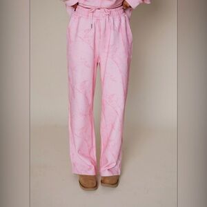 Pink Straight Leg Camp Women's Pants XS